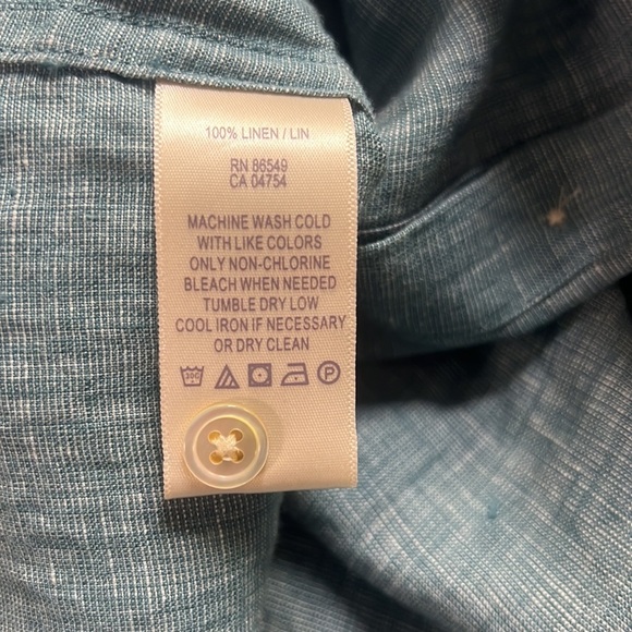 Tommy Bahama Moon Rise Linen Blouse - Picture 6 of 6